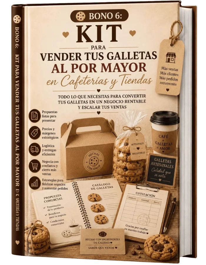 Portada del Bono 6: Kit para Vender tus Galletas al Por Mayor